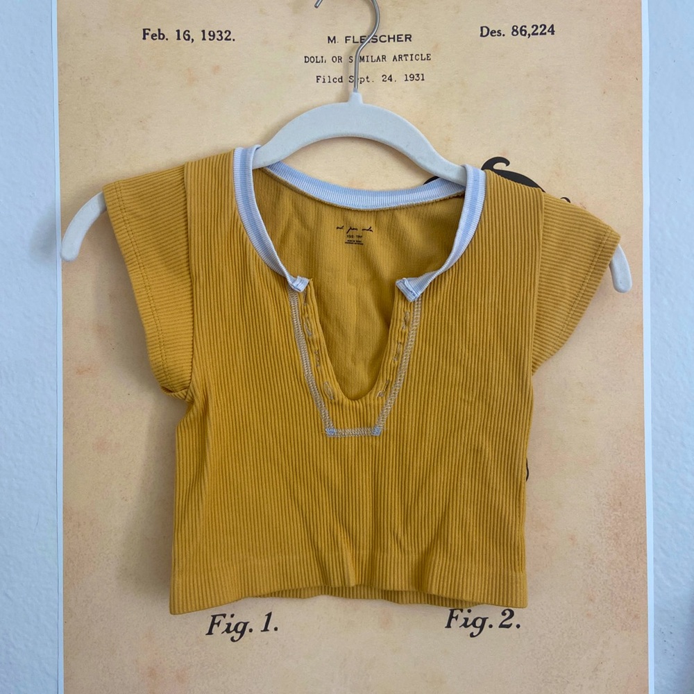Urban Outfitters Out from Under seamless yellow crop top